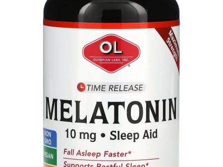 Olympian Labs, Melatonin Time Release, 10 mg, 60 Vegan Tablets on Sale