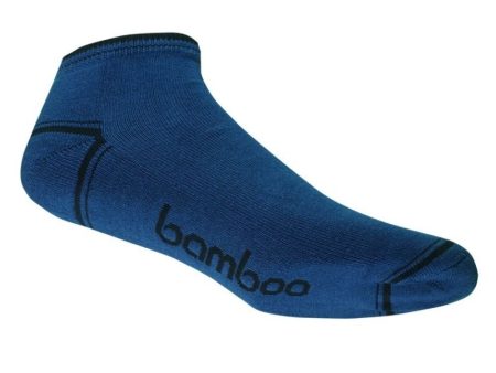 Blue Bamboo Ankle Socks - Men s 4-6 on Sale