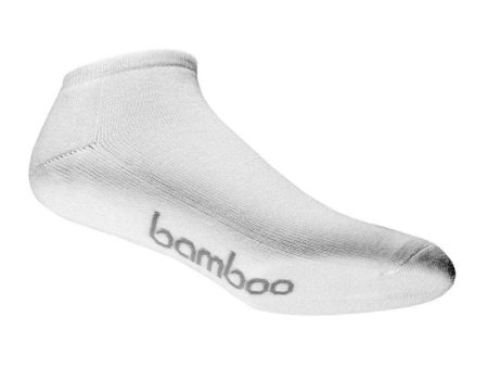 White Bamboo Ankle Socks - Men s 10-14 For Discount