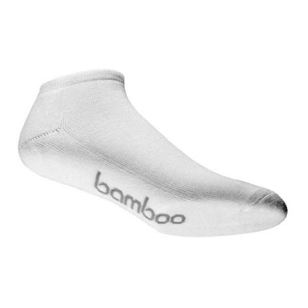 White Bamboo Ankle Socks - Men s 10-14 For Discount