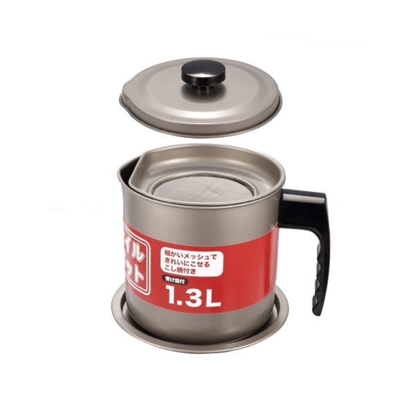 Justcook 1.3L Oil Pot - Grey | Practical Kitchen Accessory Online