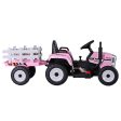 Rigo Kids Electric Ride On Car Tractor Toy Cars 12V Pink on Sale