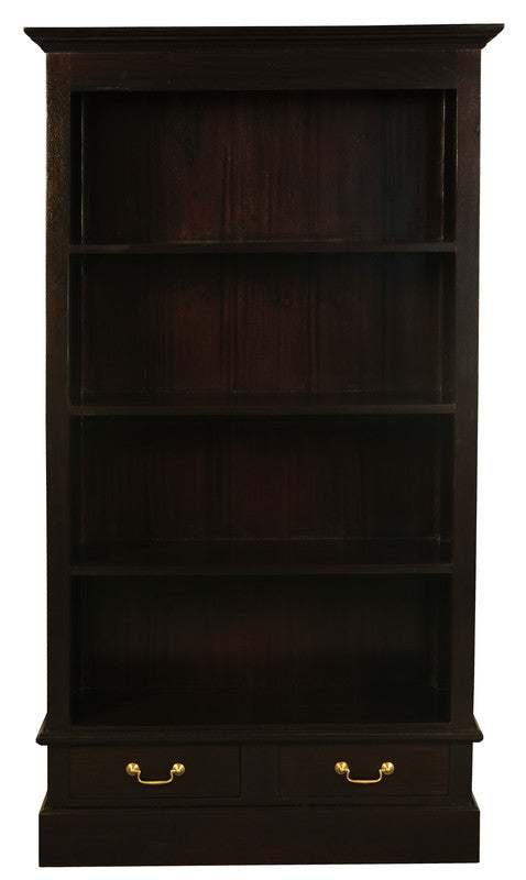 Tasmania 2 Drawer Bookcase (Chocolate) Cheap