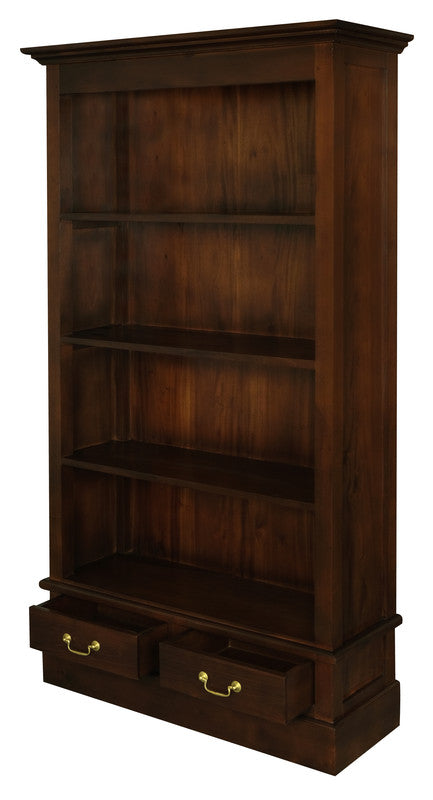 Tasmania 2 Drawer Bookcase (Mahogany) Discount