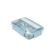 Kylin 304 Stainless Steel 4 Divided Simple Lunch Box - Blue | Blue Divided Lunch Box Discount