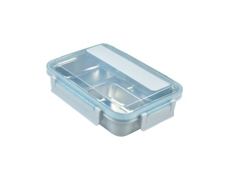 Kylin 304 Stainless Steel 4 Divided Simple Lunch Box - Blue | Blue Divided Lunch Box Discount