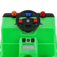 Rigo Kids Ride On Car Garbage Truck Police Light 12V Electric Toys Cars Green Cheap