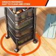 Removable Kitchen Trolley Cart | Vegetable Storage Organiser Holder | Rotating Rack Supply