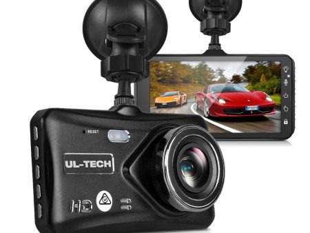 UL Tech 4 Inch Dual Camera Dash Camera - Black | High-Quality Dash Cam For Sale