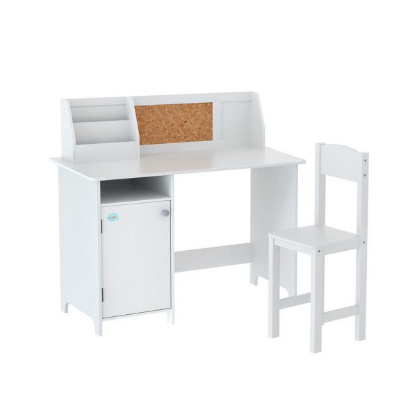 Keezi Kids Table and Chair Set | Children Study Play Toys Desk | Cabinet Storage on Sale