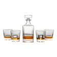 Square Whiskey Decanter Bottle Set | Novare Whiskey Glasses For Sale