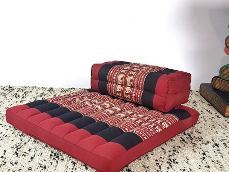 Meditation Cushion + Seating Block Set Red Elephant Online Hot Sale