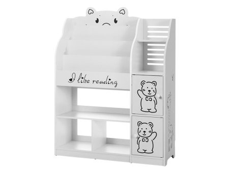 Keezi 4 Tiers Kids Bookshelf Storage Children Bookcase Toy Organiser Display For Cheap