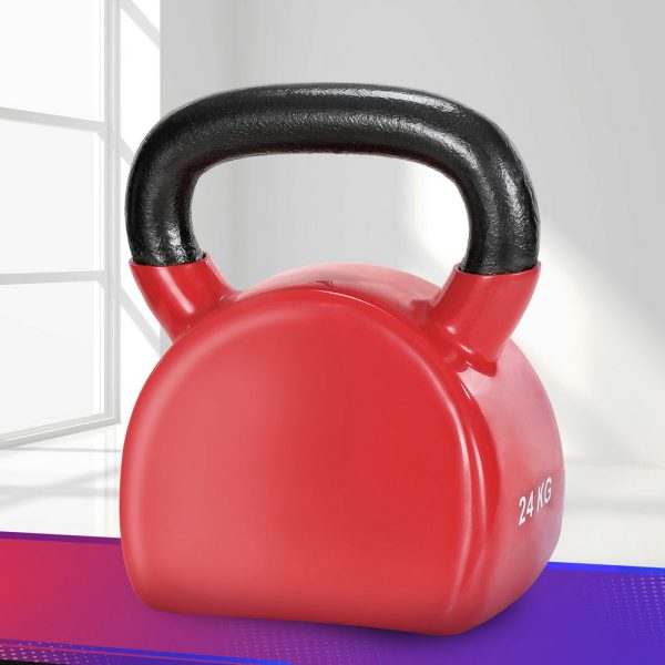 Everfit 24kg Kettlebell Set Weightlifting Bench Dumbbells Kettle Bell Gym Home Online Hot Sale