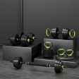 Everfit 25kg Adjustable Dumbbells Set Kettle Bell Weight Plates Barbells Gym Hot on Sale