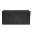 Gardeon Outdoor Storage Box 830L Container Lockable Bench Tool Shed All Black on Sale