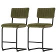 Artiss 2x Bar Stools Velvet Chairs Green Online Sale