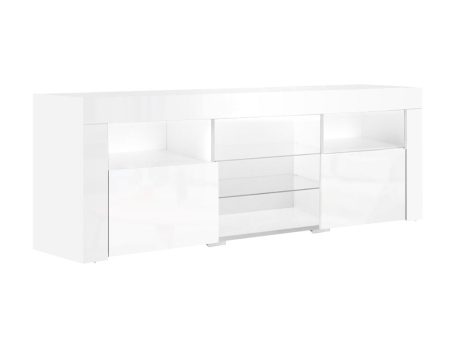 Artiss Entertainment Unit TV Cabinet LED 160cm White Bobi For Sale