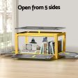 Artiss Storage Container Foldable Stackable Large 5 Sides Open Transparent 115L Discount