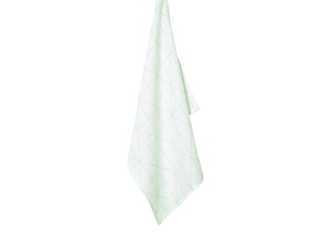 J.Elliot Home 100% Linen Print Tea Towel - Winslow Glacier Online Hot Sale