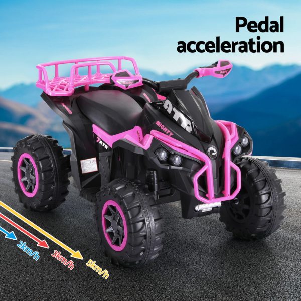 Rigo Kids Ride On Car | ATV Quad Motorbike | Storage Rack | Electric Toys | 12V | Pink Cheap