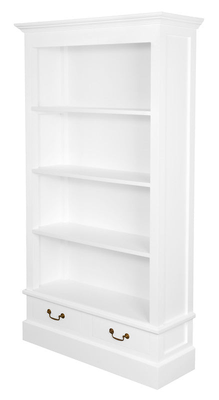 Tasmania 2 Drawer Bookcase (White) Cheap