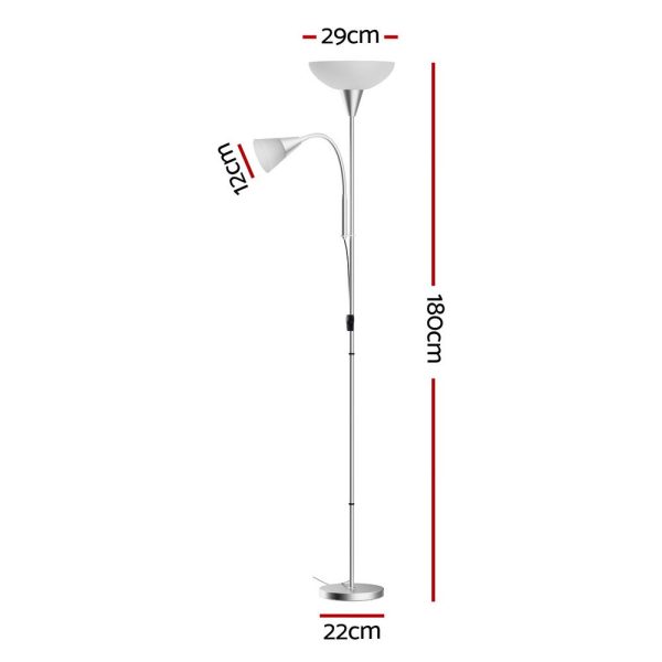 Artiss Floor Lamp Mother and Child Modern Home Living Room Office Reading Silver Supply