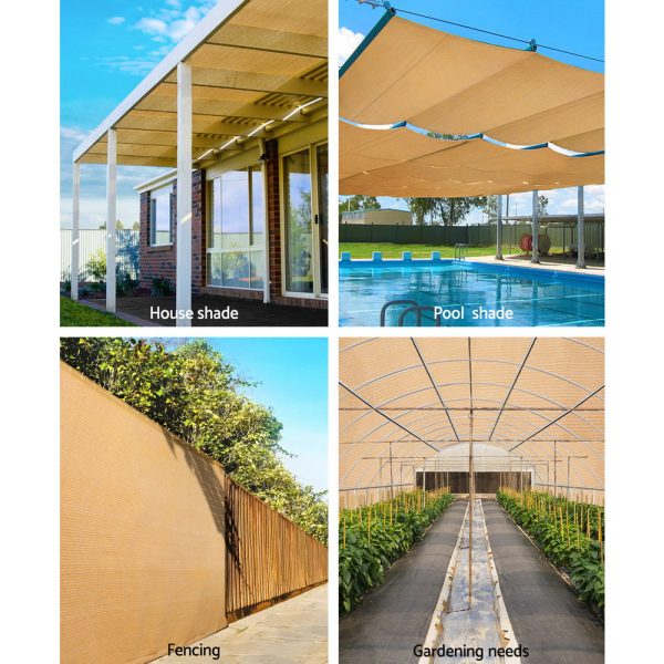 Instahut Shade Cloth - Sun Roll Mesh Outdoor 90% UV 3.66x30m | Shade Sail Online Sale