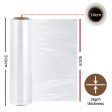 500mm x 400m Stretch Film Pallet Shrink Wrap 4 Rolls Package Use Plastic Clear Online now