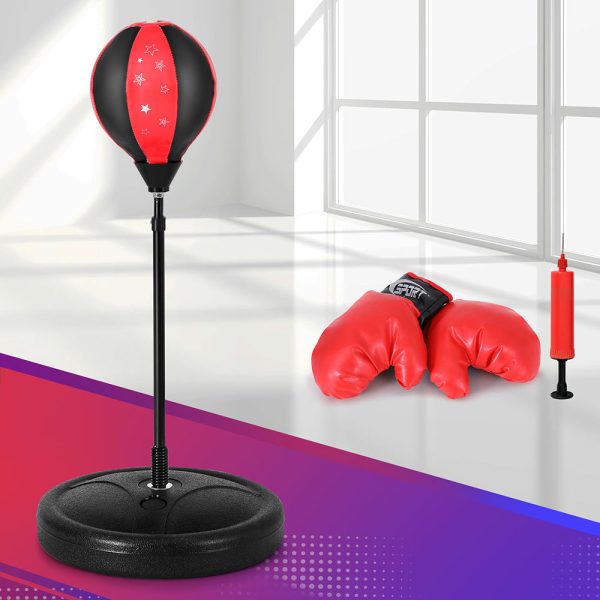 Everfit Punching Boxing Bag Stand Set Gloves with Pump Height Adjustable For Sale