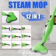 12-in-1 Foldable Steam Mop for Floor and Carpet Cleaning For Discount