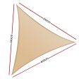 Instahut Shade Sail Cloth Shadecloth Triangle Sun Canopy 6.1x6.1x6.1M Fashion