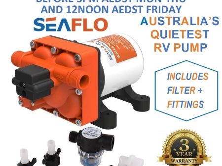 Seaflo 12V Water Pump | 55PSI Pressure | 11.3LPM | Caravan RV Boat Camper Trailer Sale