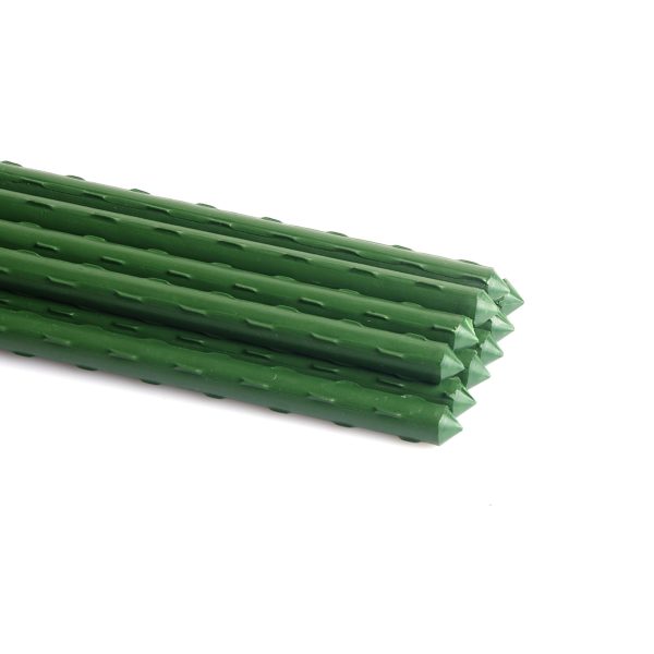 Garden Plant Stakes | 10 Pack | 8mm | 120cm | Steel Plant Stick | Support Stakes | Growing Climbing Plants Online