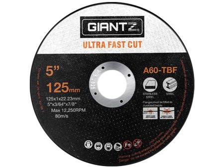 Giantz 200-Piece Cutting Discs 5  125mm,Giantz 200pcs 5  Cutting Discs 125mm Angle Grinder Thin Cut Off Wheel for Metal on Sale