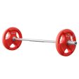 Everfit Barbells Set 36kg 120cm Dumbbell Barbell Plate Weight Lifting Home Gym Red Lifting Hot on Sale