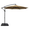 Instahut 3m Umbrella w Base Outdoor Cantilever Beach Garden Patio Parasol Beige For Discount