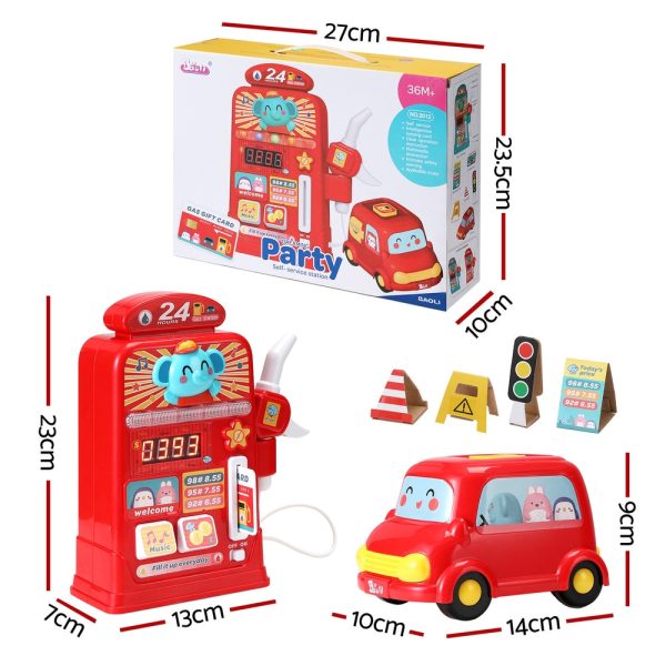 Keezi Kids Gas Petrol Station Pumper Pretend Play Toys Car Music Card Playset For Cheap