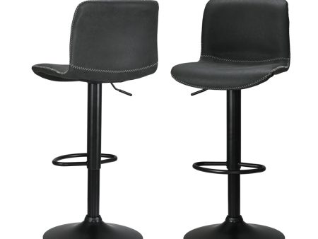 Artiss 2x Bar Stools Kitchen Swivel Bar Stool Gas Lift Chairs Barstools Black Cheap