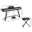 Alpha 88 Keys Electronic Piano Keyboard Digital Electric w  Stand Stool Weighted Online Sale