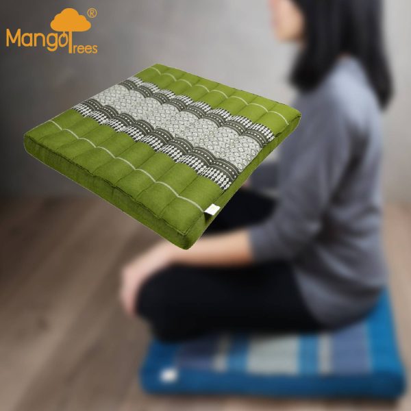 Thai Kapok Meditation Cushion Yoga Seat Green Online Sale