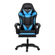 Artiss 6 Point Massage Gaming Office Chair 7 LED Footrest Cyan Blue For Cheap