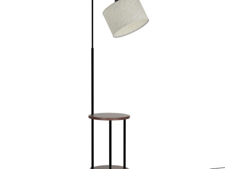 Artiss Floor Lamp 2 Tier Shelf Storage LED Light Stand Home Room Adjustable Head For Cheap