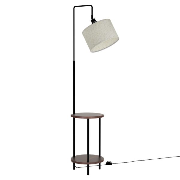 Artiss Floor Lamp 2 Tier Shelf Storage LED Light Stand Home Room Adjustable Head For Cheap