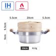 Justcook 20cm Non-stick Soup Pot with Bamboo Steamer and Lid | Versatile Cookware Sale