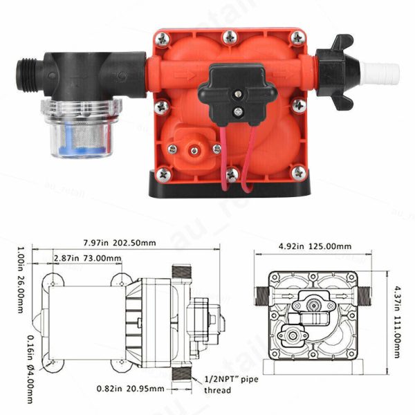 Seaflo 12V Water Pump | 55PSI Pressure | 11.3LPM | Caravan RV Boat Camper Trailer Sale