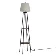 Artiss Floor Lamp 2 Tier Shelf Storage LED Light Stand Home Living Room Upright Discount