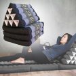 Large Thai Triangle Pillow THREE FOLDS Blue Ele Supply