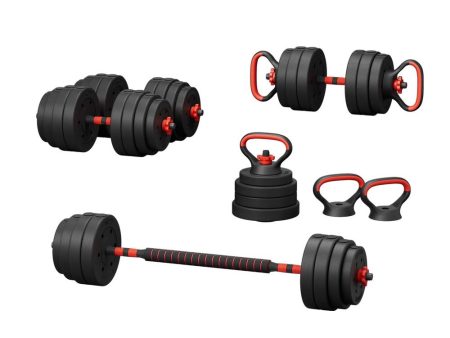 Everfit 40kg Adjustable Dumbbells Set Kettle Bell Weight Plates Barbells Gym For Sale