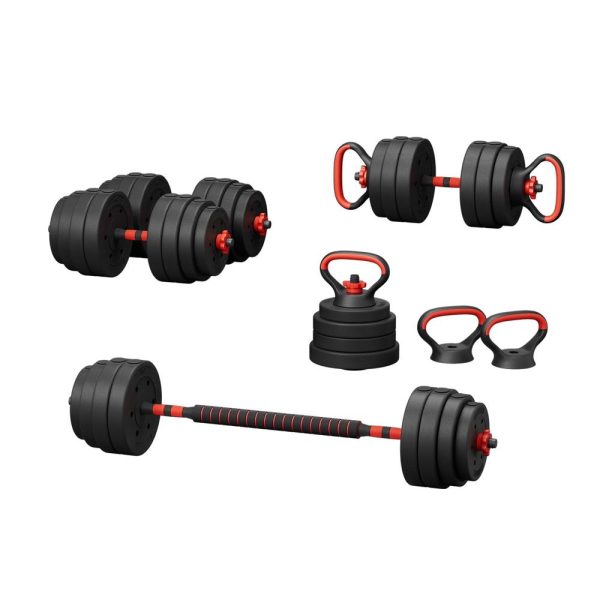 Everfit 40kg Adjustable Dumbbells Set Kettle Bell Weight Plates Barbells Gym For Sale